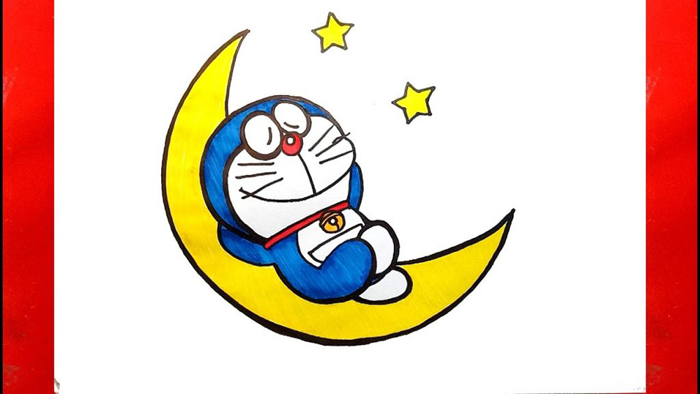 Vẽ và tô màu doremon ăn bánh rán - Coloring Doraemon - YouTube